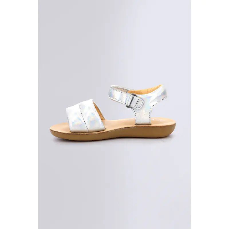 Kickpuff up Argent SANDALES Cuir Fille