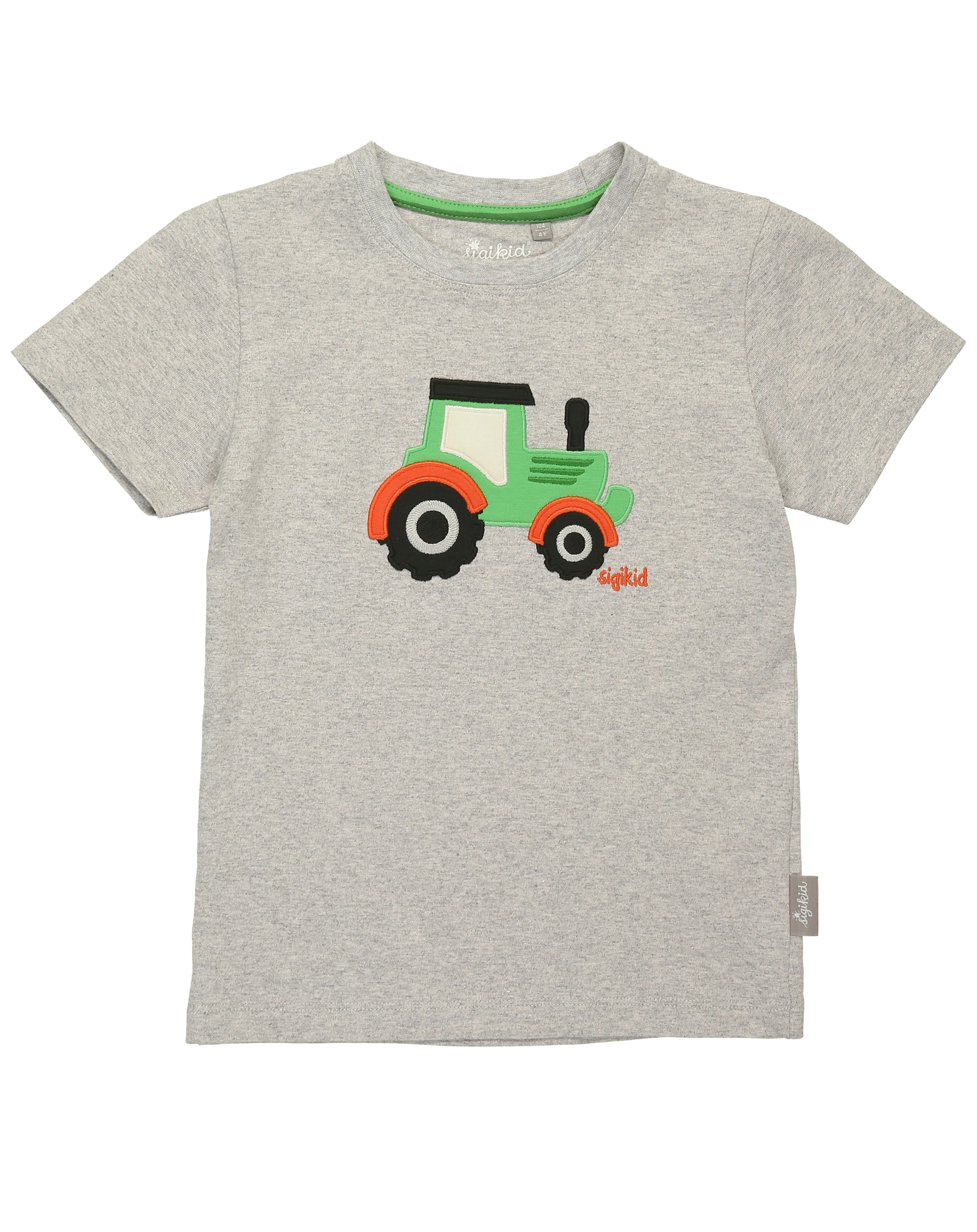 Schlafanzug lang TRAKTOR gestreift in grün/grau