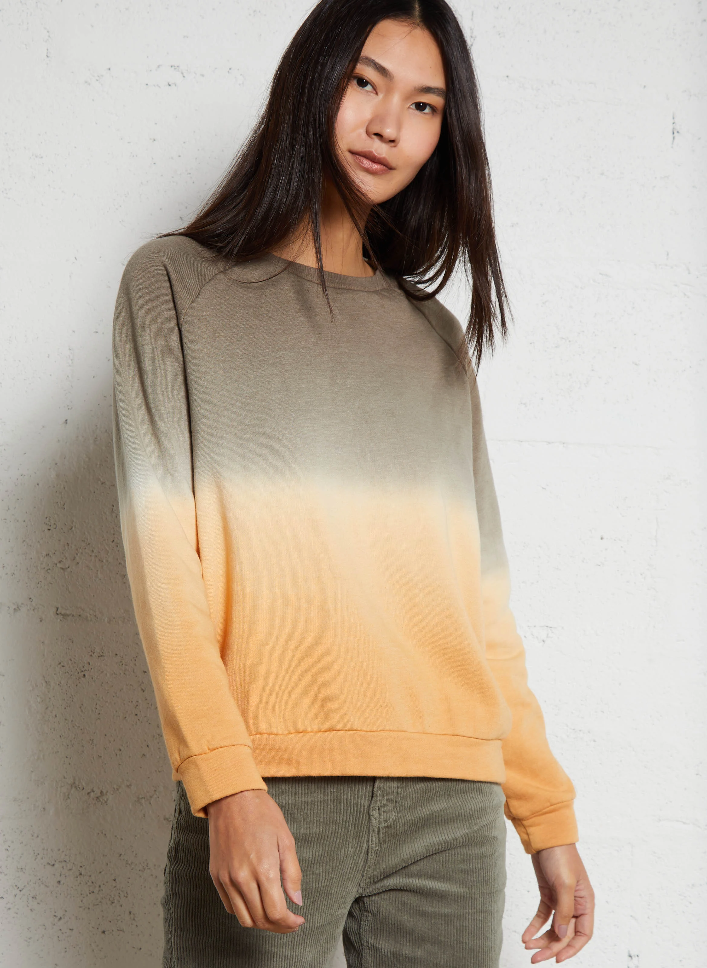 SALOME - Pull imprimé en coton mélangé | Vert