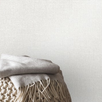 Vliesbehang Chenille wit-zilver 106750