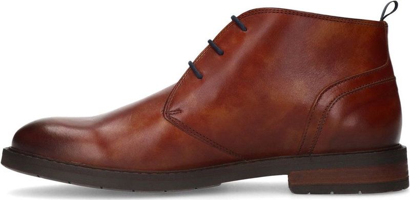 Van Lier - Heren - Cognac Leren Veterschoenen - Leer