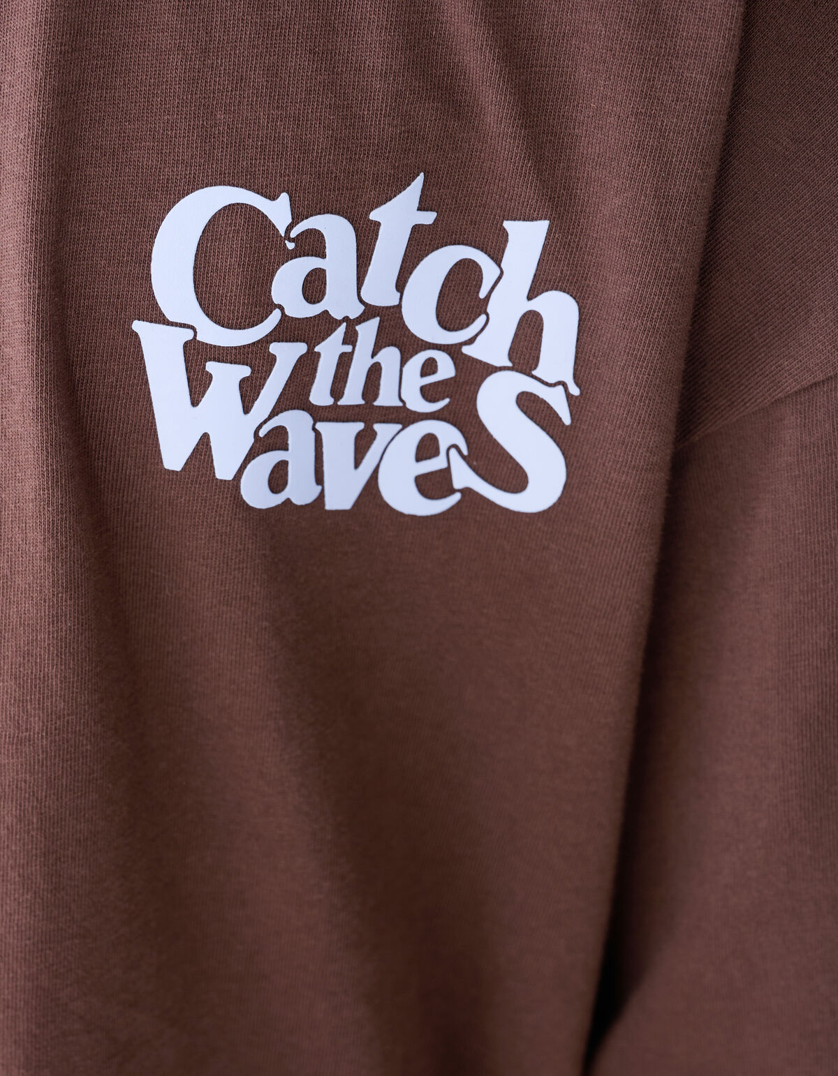 Catch Artwork T-shirt Donkerbruin
