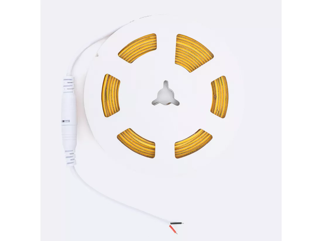 Ruban LED 24V DC COB 320 LED/m 360 lm/m 5m IP20 CRI90 Largeur 3mm Super Étroite Coupe 5 cm 4000K Blanc neutre