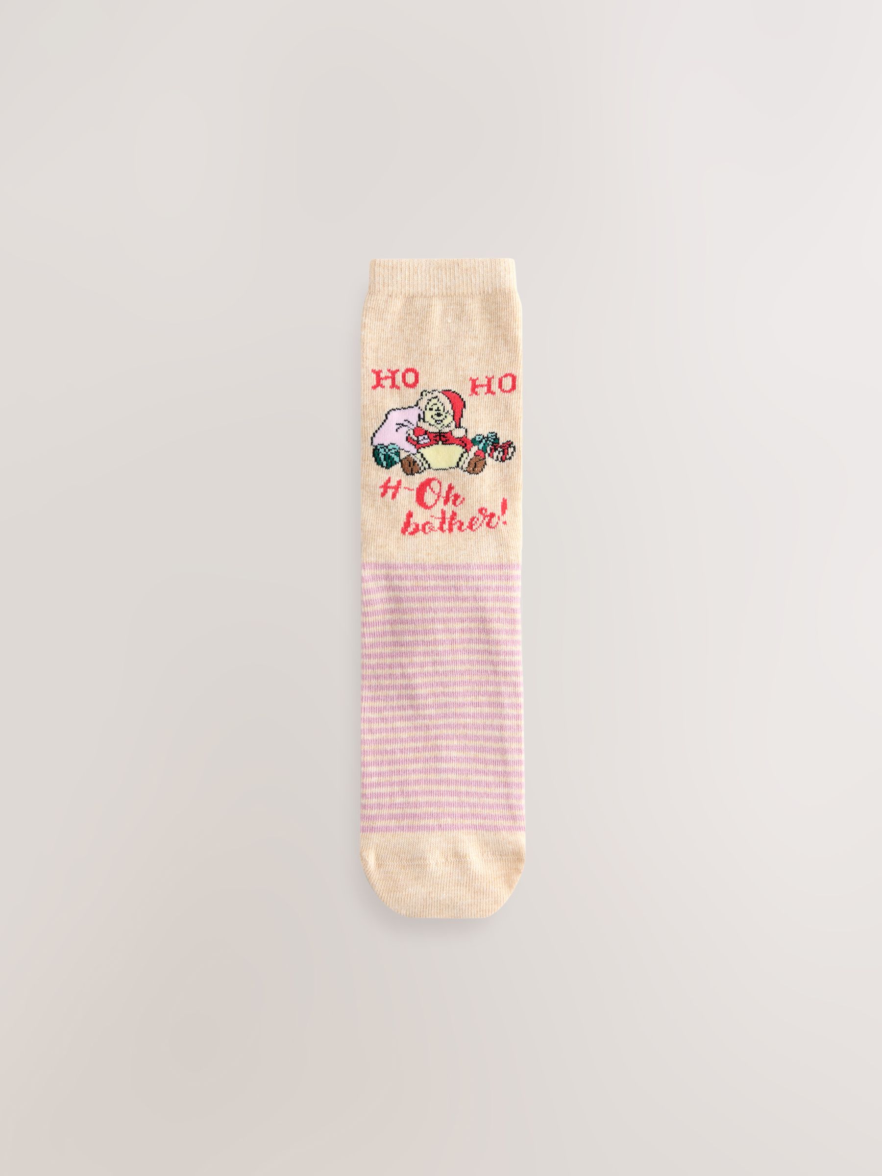 Winnie The Pooh License - 4 paar enkelsokken met kerstmotief