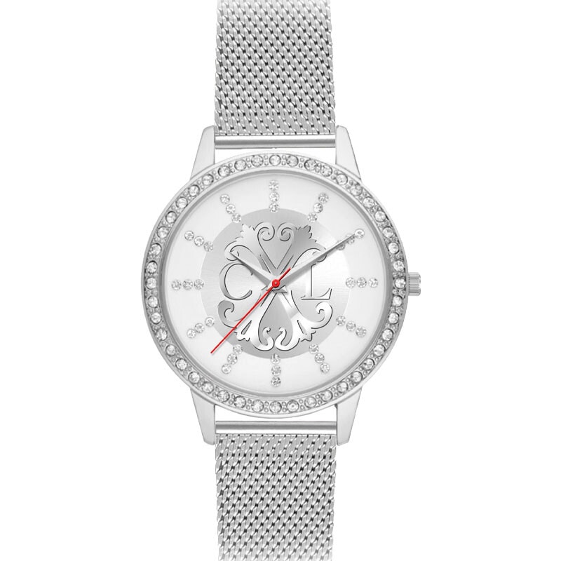 Montre - Acier inoxydable & maille argenté