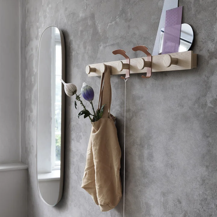 Muuto - Framed Mirror, gross, taupe / Klarglas