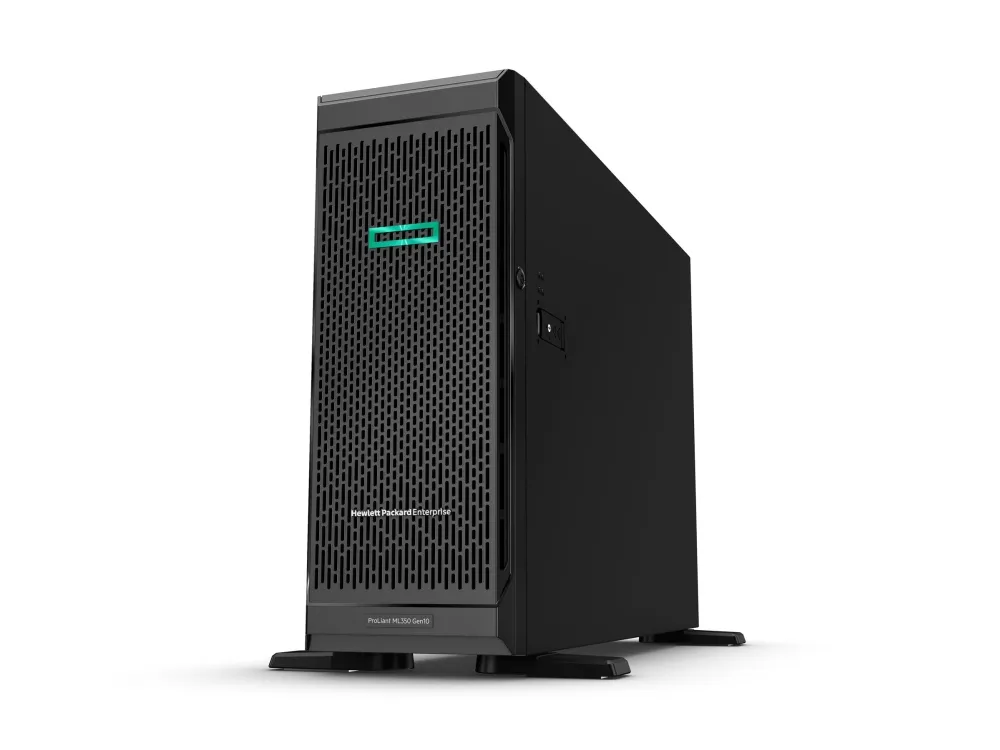 HPE ProLiant ML350 Gen10 Base - Server - tower 4U - 2-vejs - 1 x Xeon Silver 4208 / op til 3.2 GHz - RAM 16 GB - SATA/SAS - hot-swap 2.5