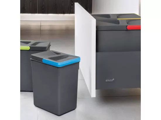 Kit de poubelles de cuisine avec base 2 bacs de 12 litres Recycle