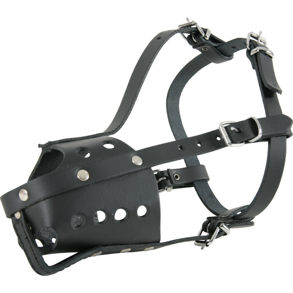 Museliere police noire. Taille 6. Convient pour les bergers allemands.