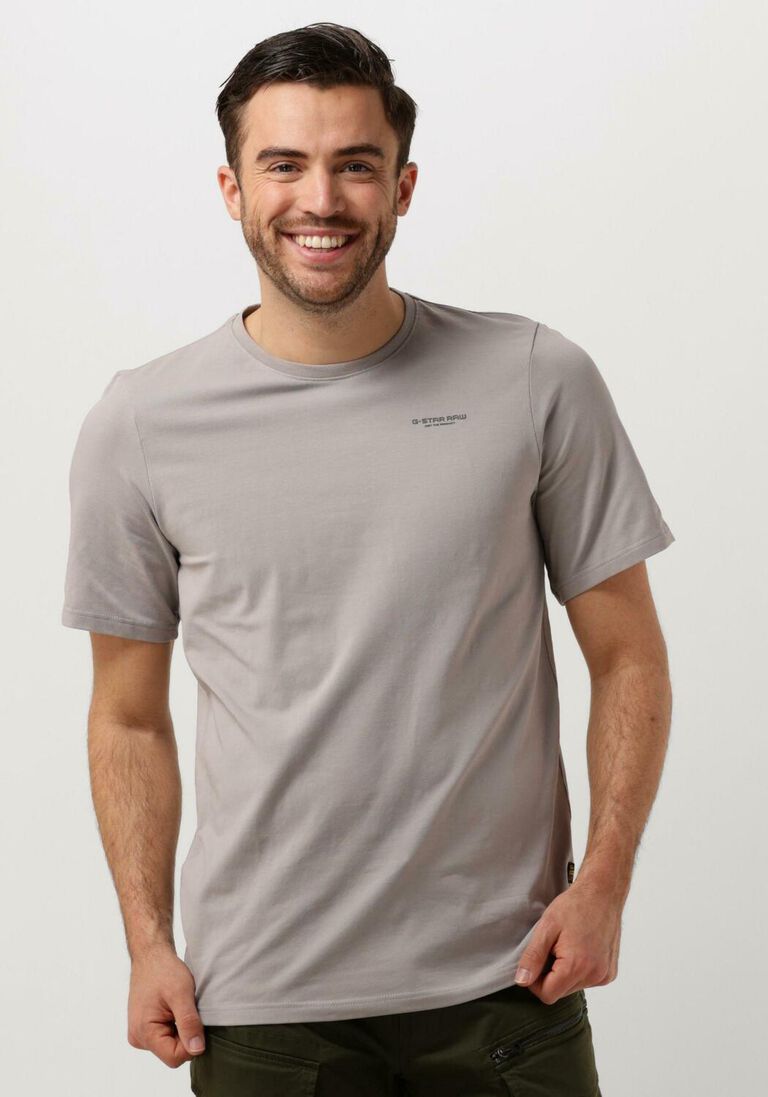 G-STAR RAW lichtgrijze g-star raw t-shirt slim base r t s/s