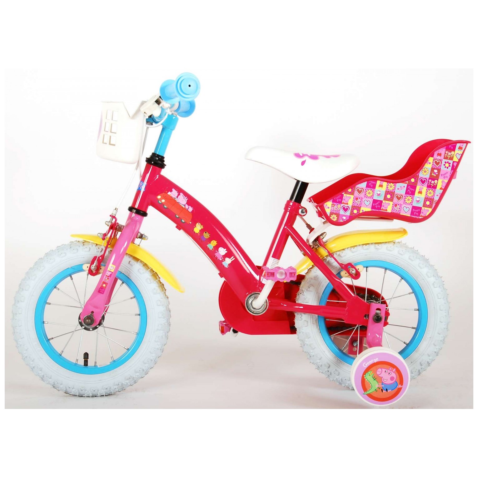 Peppa Pig Fiets - 12 inch - Roze - 2 Handremmen