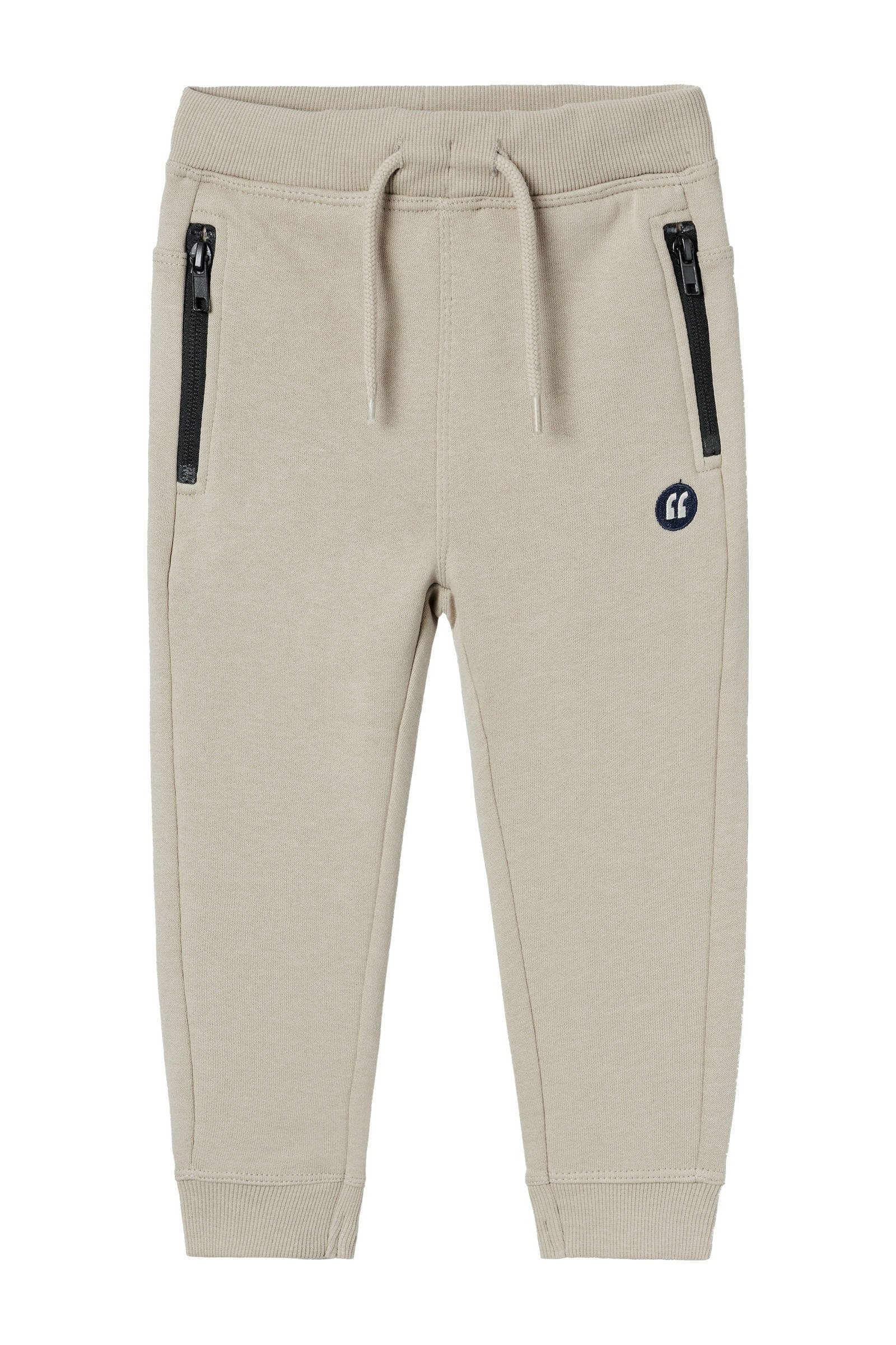 NAME IT slim fit joggingbroek NMMVIMO lichtbruin
