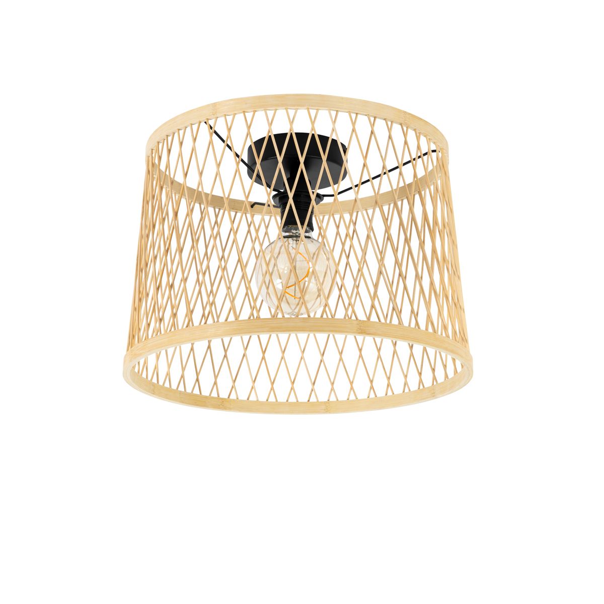 Landelijke plafondlamp rotan 40 cm IP44 - Calamus