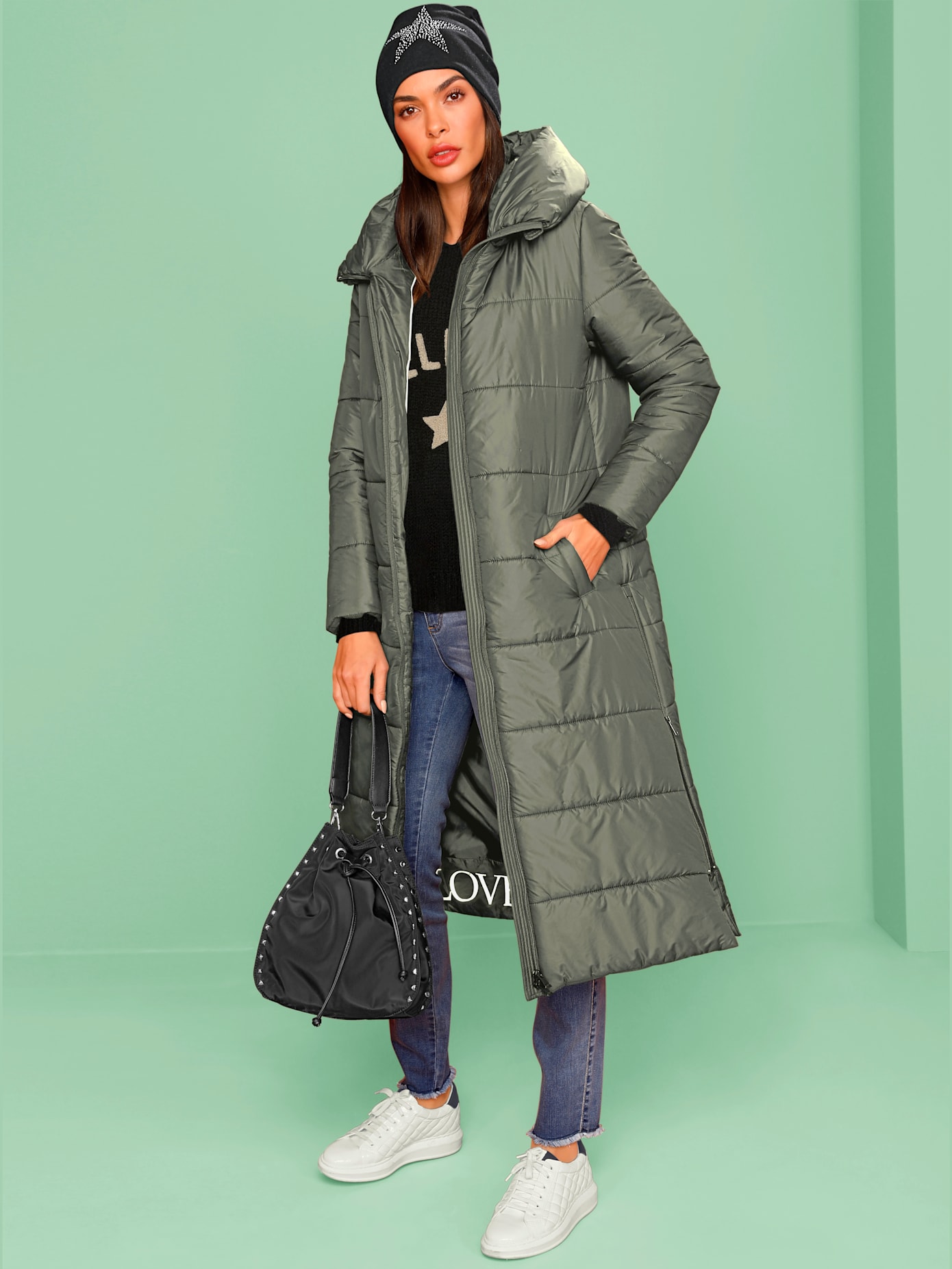 Manteau inscription tendance à l'intérieur