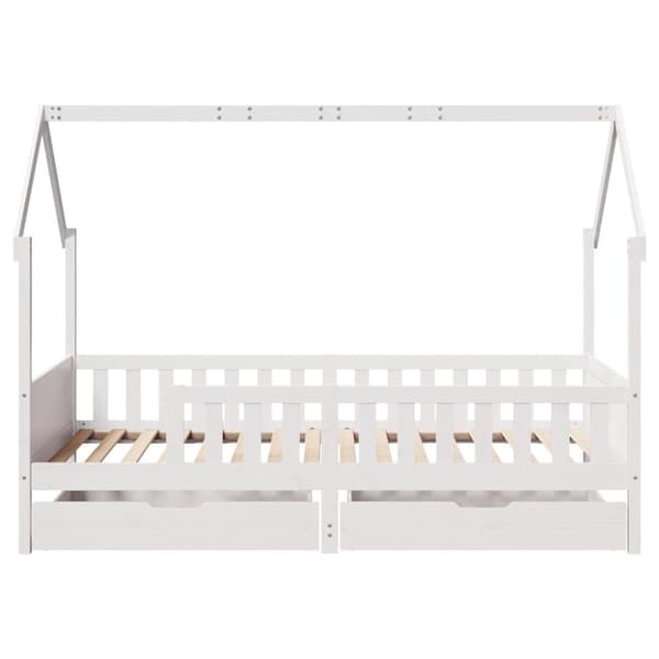 vidaXL Barnesengeramme med skuffer 90x190 cm heltre furu