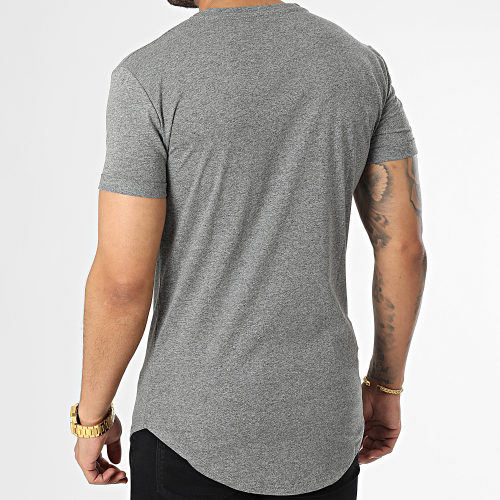 Tee Shirt Oversize Gris Anthracite Chiné