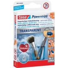 Powerstrips TRANSPARENT, fixation: max. 1,0 kg
