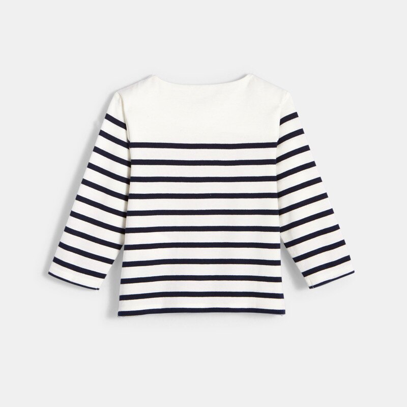 T-shirt marinière bleu bébé garçon Bleu