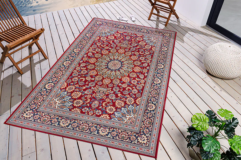 riess-ambiente Teppich MARRAKESCH - 235x160cm rot blau beige orientalisches Design wetterfest In- und Outdoor