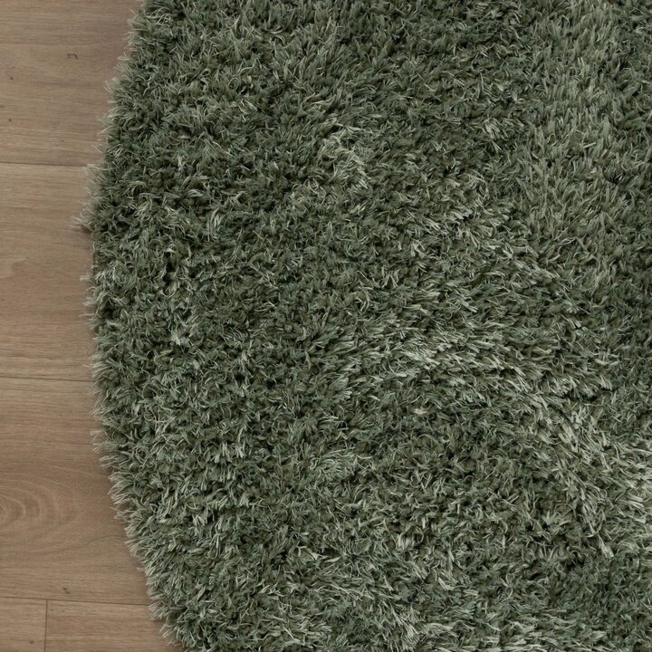 Rond Shaggy vloerkleed - Blaze Groen