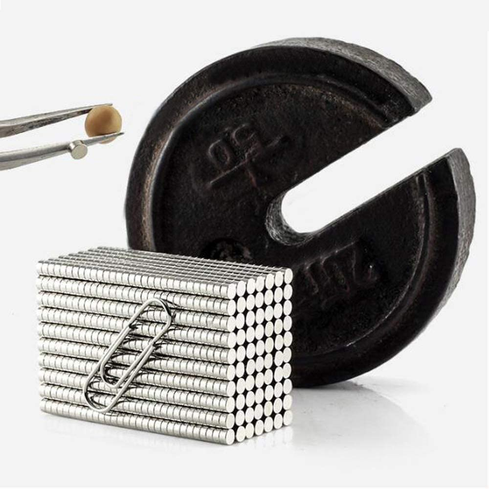 (200er Set) 4x1.5mm Extra Starke Magnete Neodym-Eisen-Bor Magnete - Silber