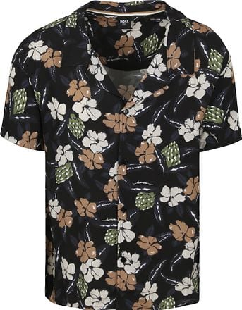 BOSS Beach Overhemd Bloem Zwart 50535793-003 kopen