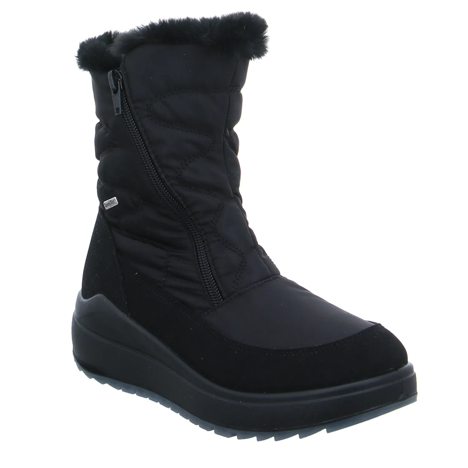 Snowboot Schwarz Textil  mit Sympatex 100% Wasserdicht