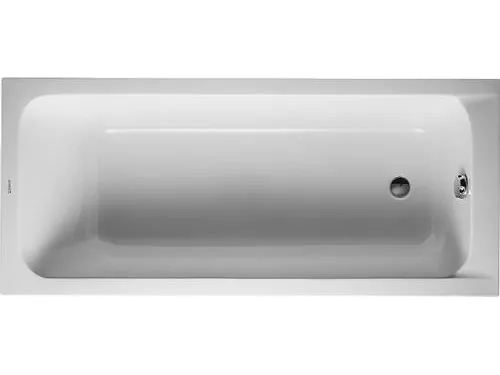 Badekar D-code 1600mm m/overløbshul