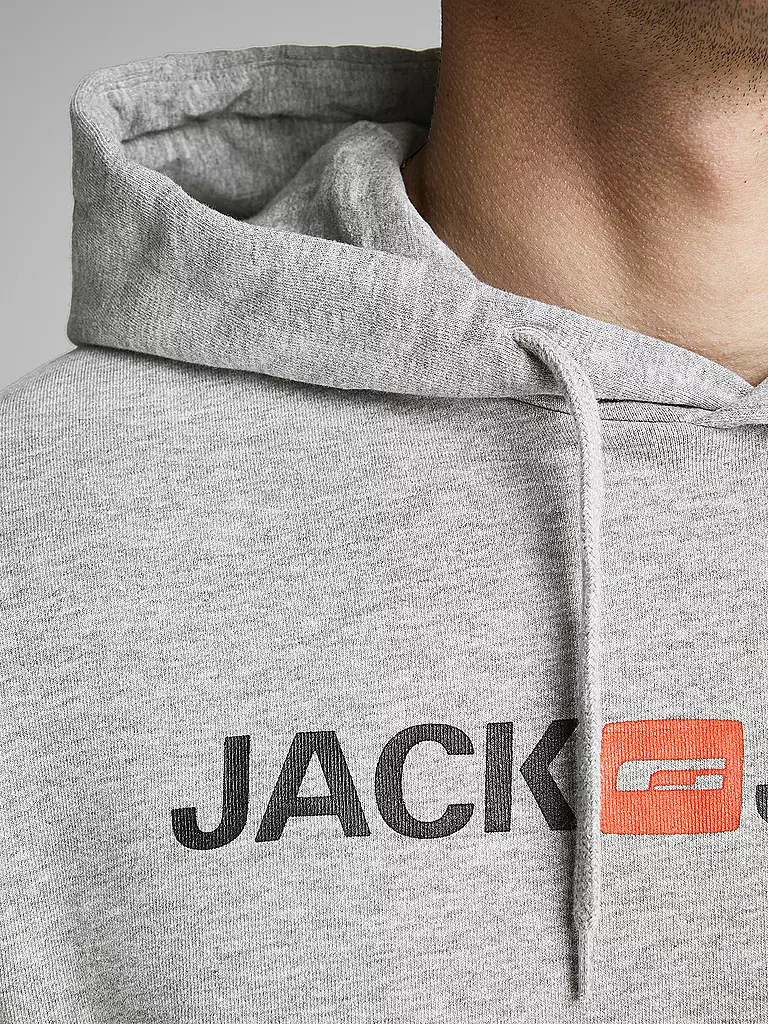 JACK & JONES Sweater-Hoodie grau