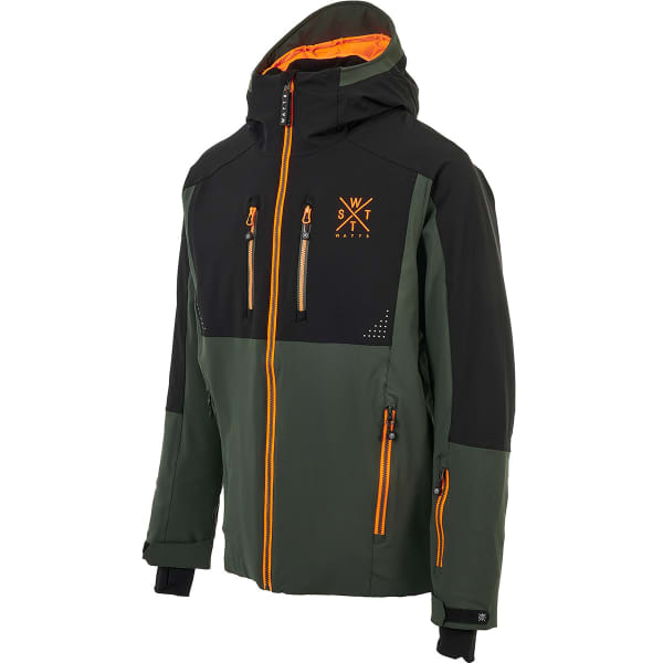 Veste de ski WATTS XBLOW FOREST GREEN/ORANGE