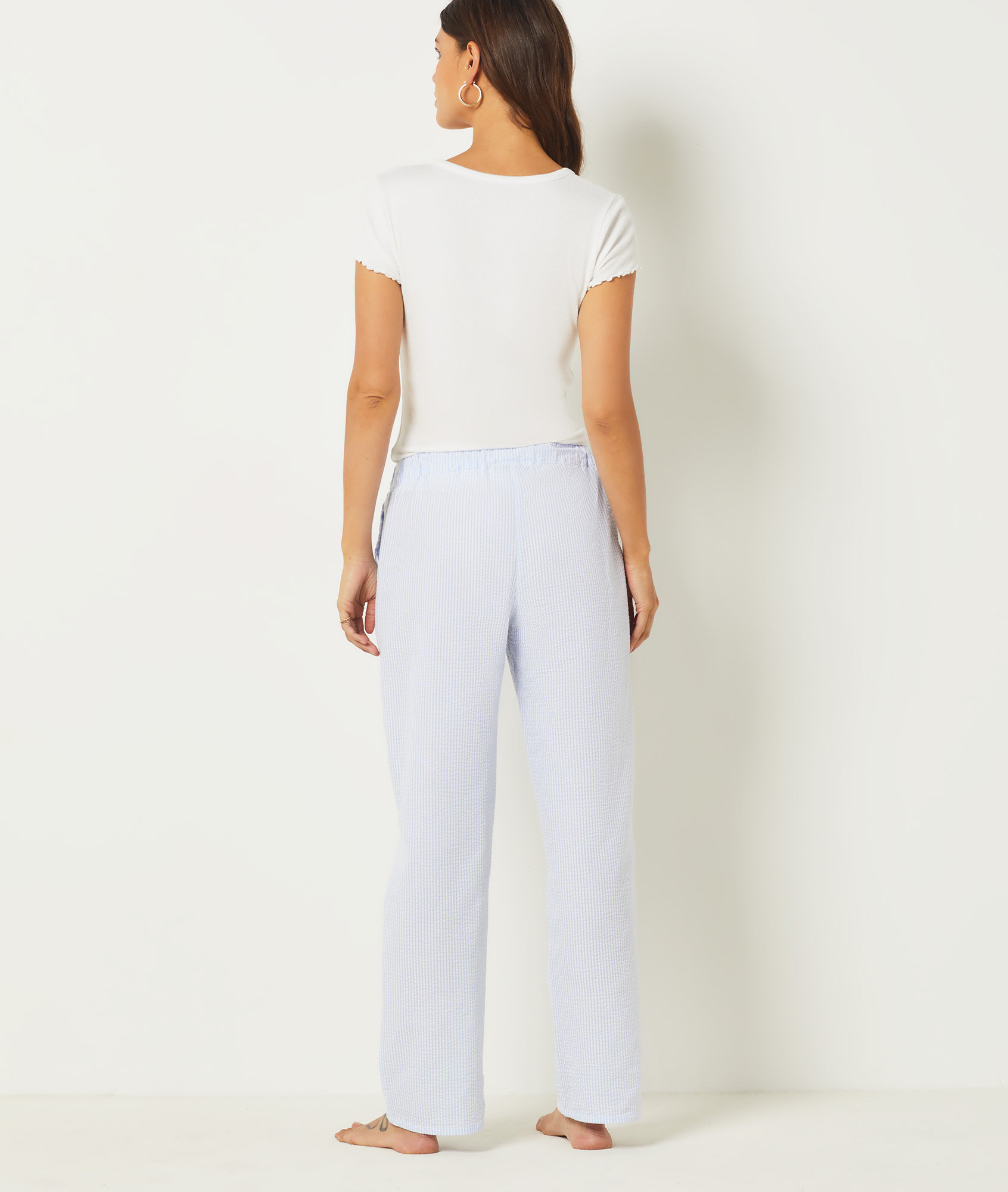 Pantalon de pyjama en coton mélangé