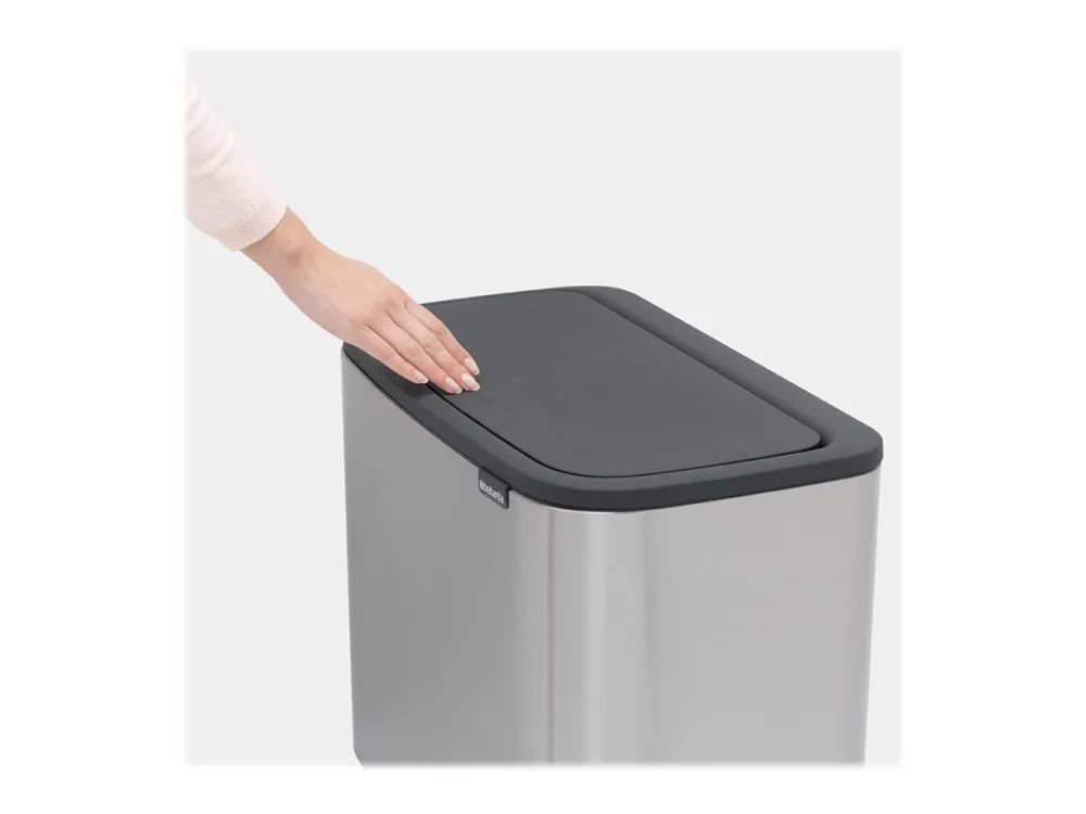 Brabantia Bo Touch Bin - Skraldespand - fliplåg - 36 L - mat stål