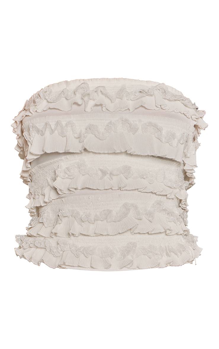 Blanc Haut Bandeau À Volants