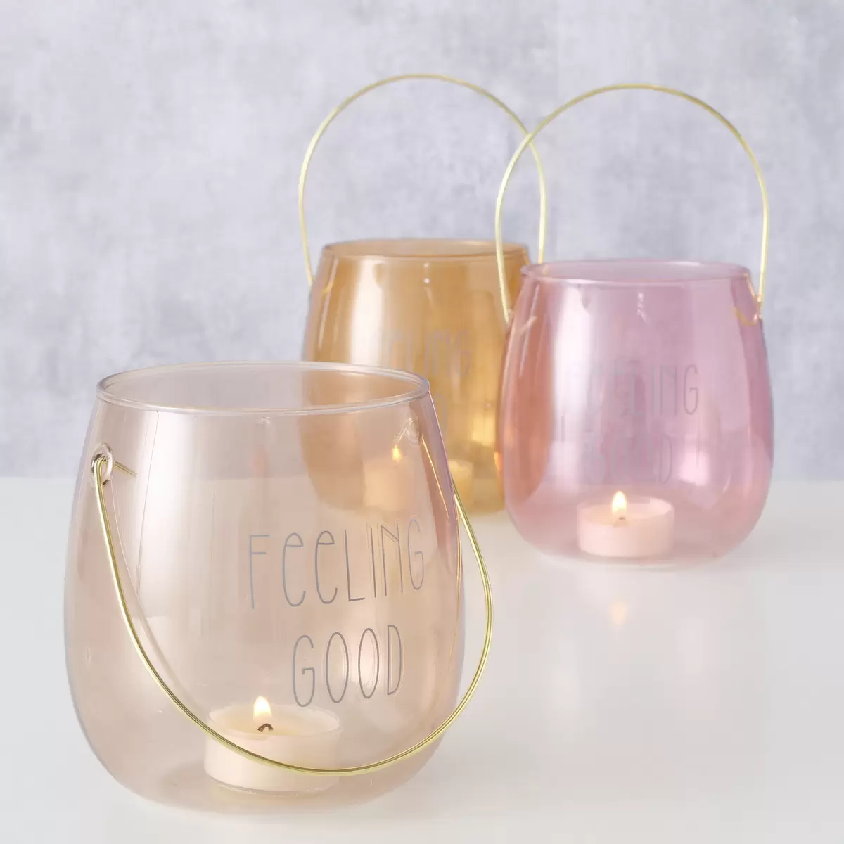 Windlicht Feeling Good gold,orange,rosa