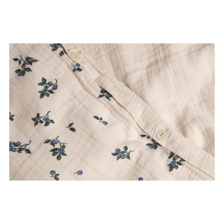 garbo&friends Parure de lit Blueberry en mousseline de coton | Ivoire