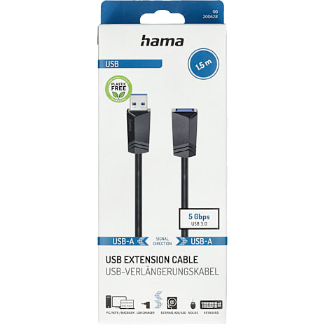 HAMA USB 3.0 forlængerkabel 1,5 meter
