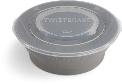 Twistshake Dyp Tallerken med Lokk, Grå