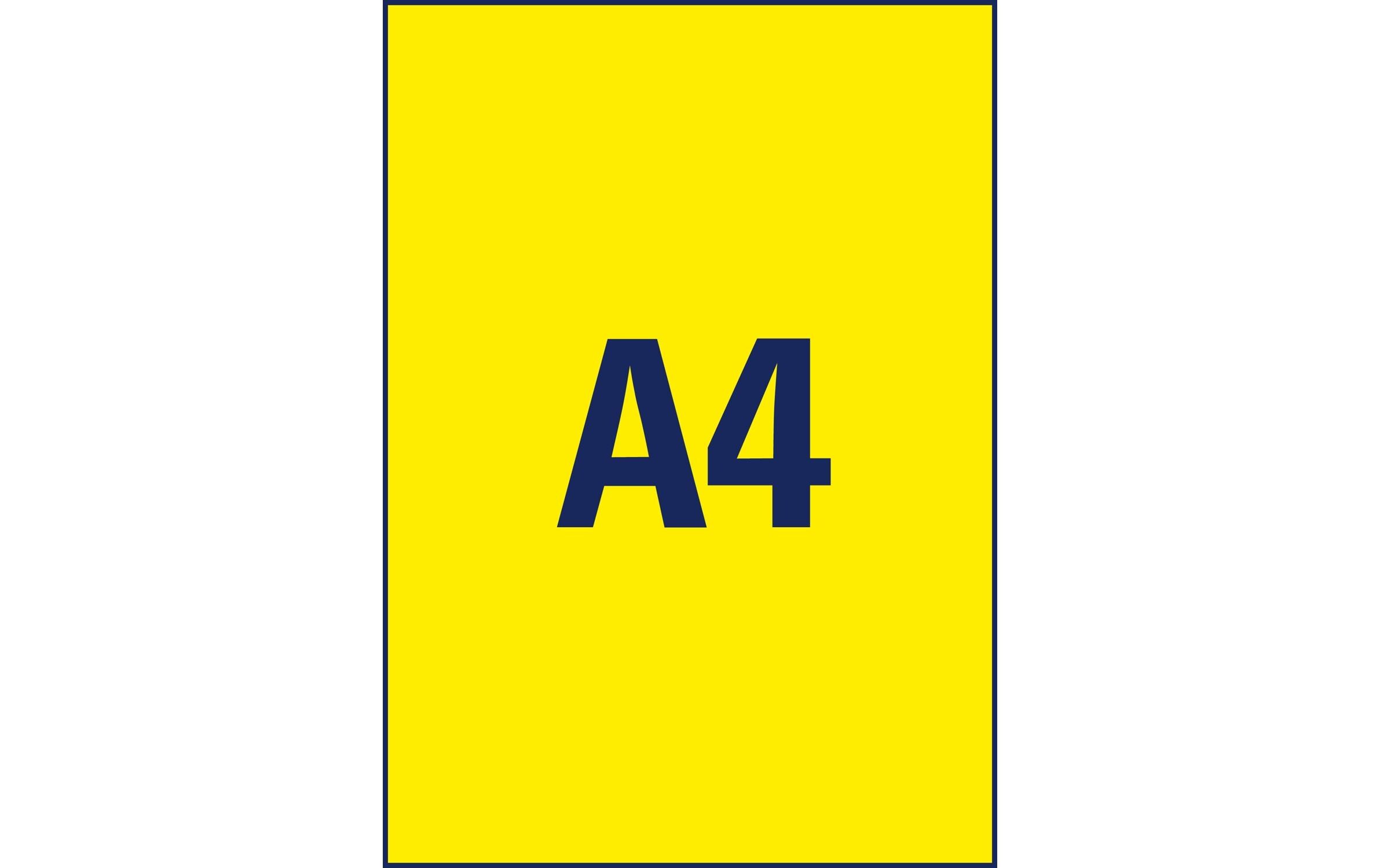 Vielzweck-Etiketten 210 x 297 mm, 25 Blatt, NeongelbGelbe Neon-Etiketten