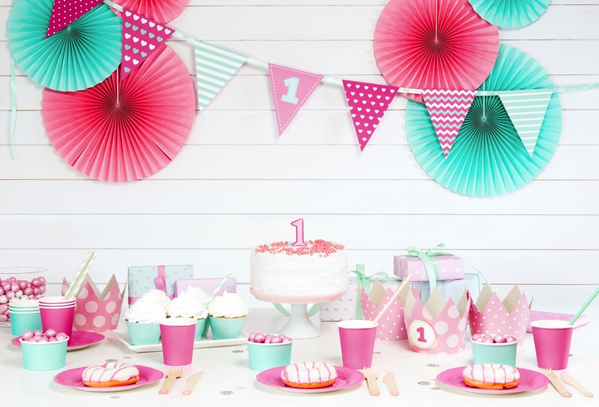 Kaars 1 Jaar Roze 7cm