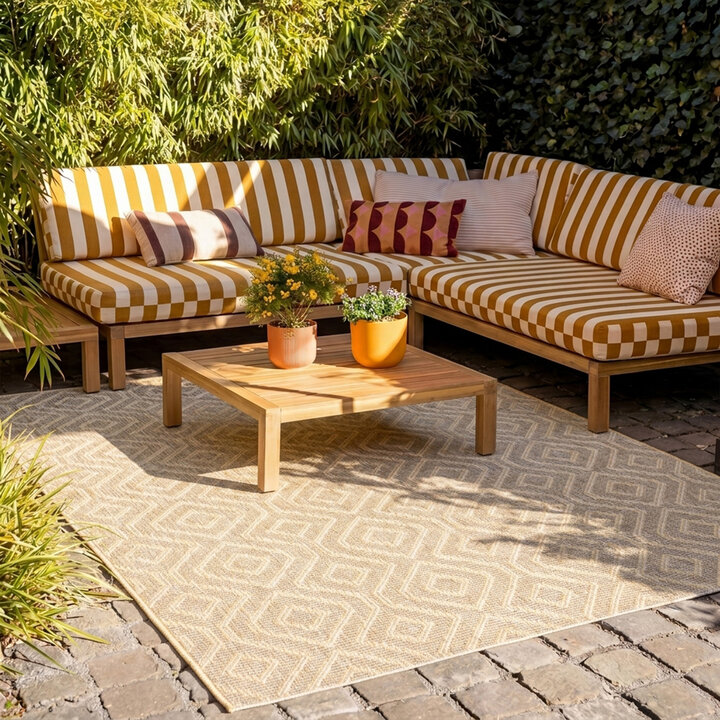 Buitenkleed - Summer Retro Geel
