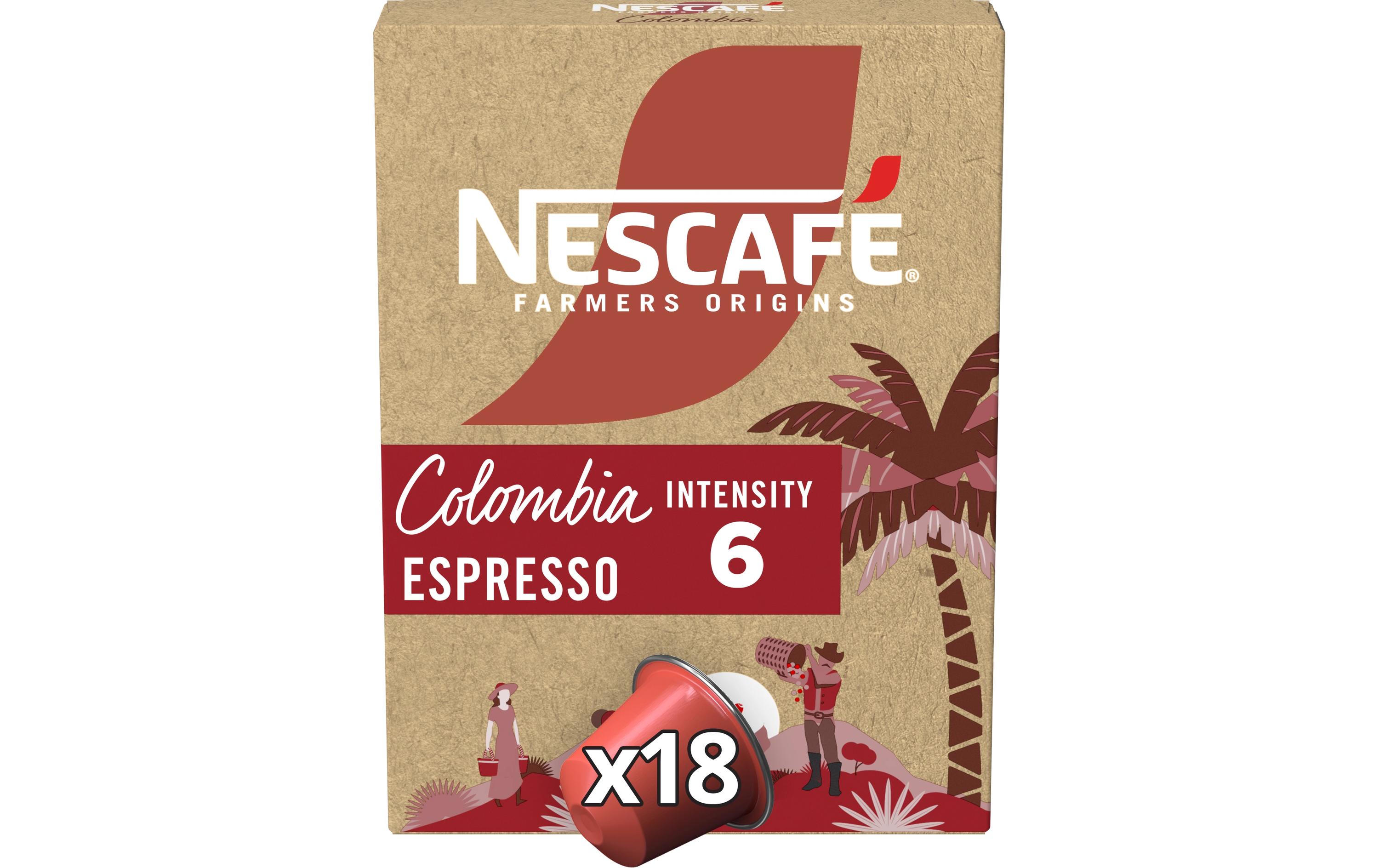 Kaffeekapseln Farmers Origins Colombia 18 StückKapseln aus recyceltem Aluminium für das Nespresso-System