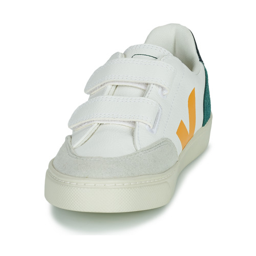 Veja - SMALL V-12 VELCRO - Blanc / Jaune / Vert