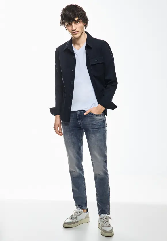 Superslimfit Jeans - dark blue random wash