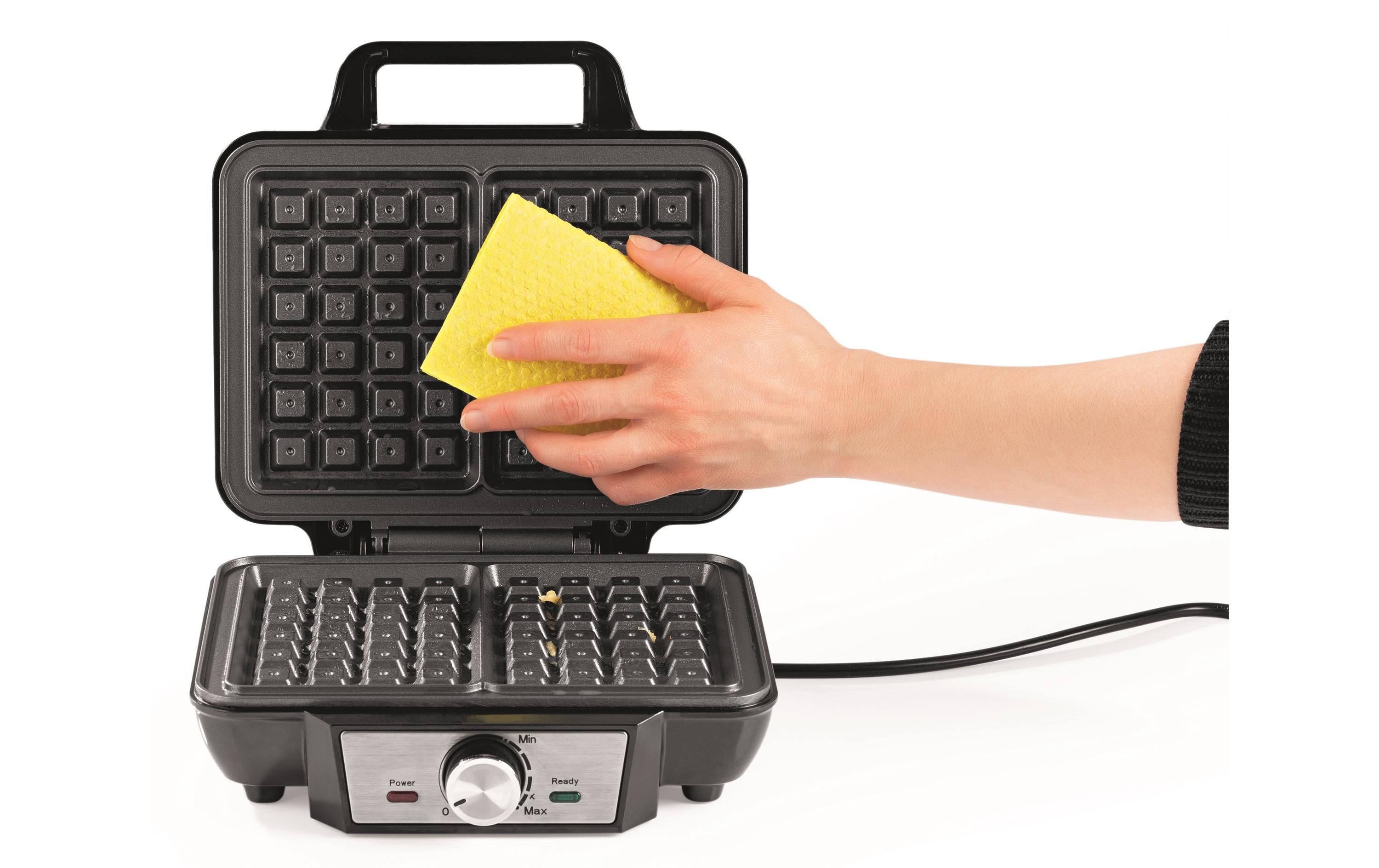 Waffeleisen Schwarz/SilberWaffeleisen für die Herstellung belgischer Waffeln