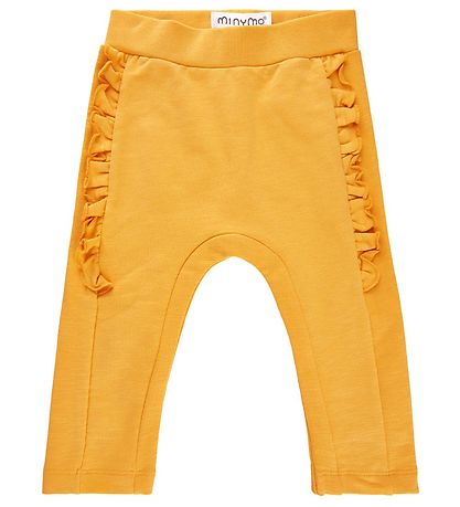 Minymo Jogginghosen - York Yellow m. Rüschen