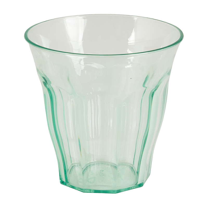 Beker met facetten - groen - 250 ml