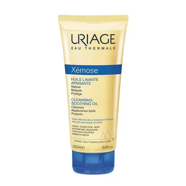 Uriage Xémose Óleo de Limpeza Corporal Suavizante para Pele Seca e Atópica 200ml