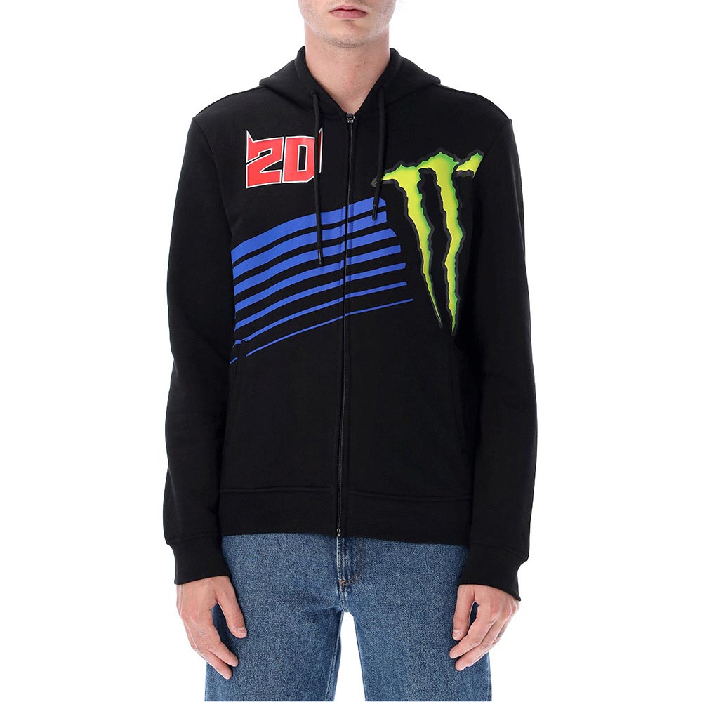 Fabio Quartararo - Sweat zippé à capuche Dual FQ20 Monster - 2023 Noir / Vert
