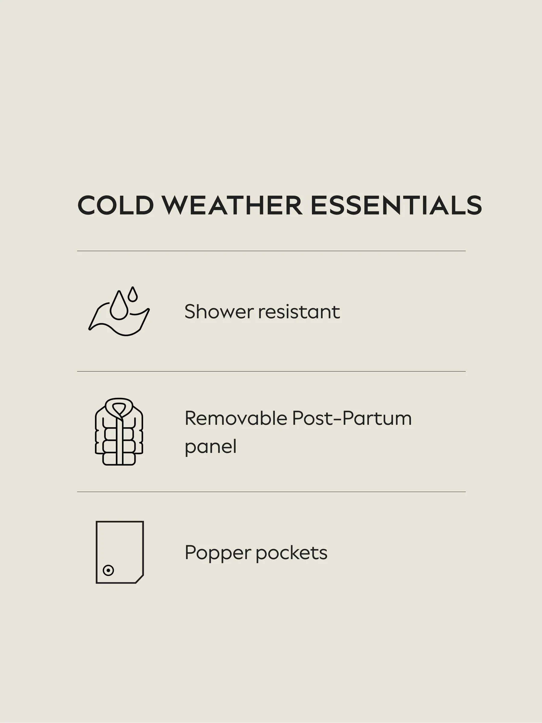 Zwart - Maternity Shower Resistant Coat