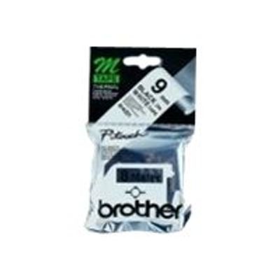 Brother MK221BZ - Ruban d'étiquettes auto-adhésives - 1 rouleau (9 mm x 8 m) - fond blanc écriture noire